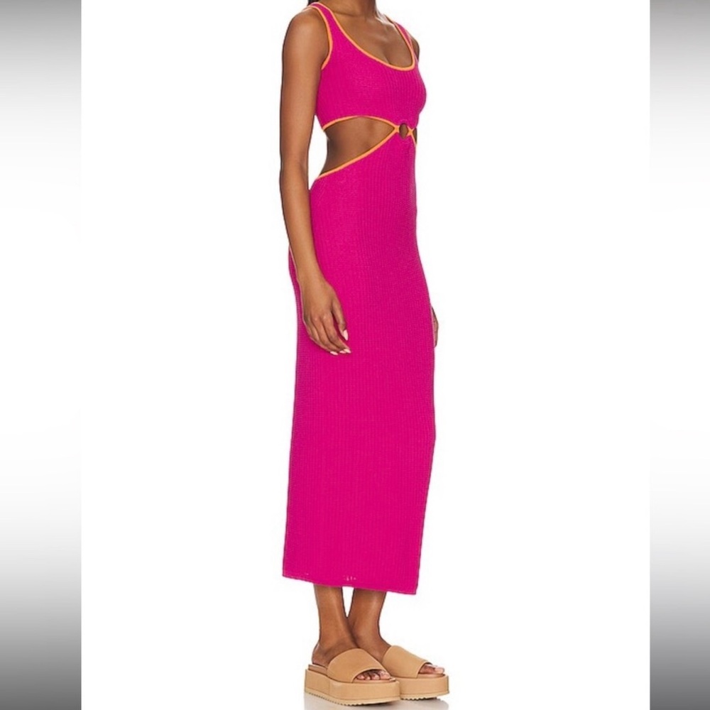 Solid & Striped Bailey Cut Out Dress Shocking Pin… - image 3